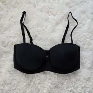 Savage x Fenty MICROFIBER STRAPLESS BRA. Caviar Black. Size 36D. New.Our Core